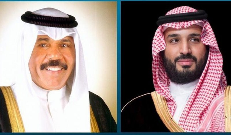 ولي العهد يهنئ أمير الكويت وولي عهده بتشكيل الحكومة الجديدة