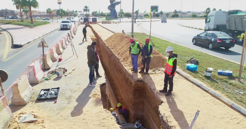 أمانة الجوف تبدأ تنفيذ مشروعات درء أخطار السيول في سكاكا