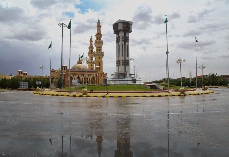 أمطار خفيفة إلى متوسطة على مدينة عرعر