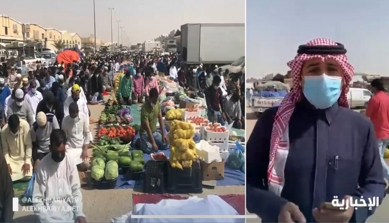 الصورة تتحدث.. “الإخبارية” ترصد غياب الإجراءات الاحترازية بأحد مس