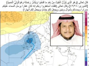 “الحصيني” حالة ممطرة خفيفة وسريعة تبدأ الأحد