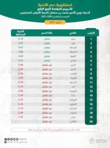 «فريق الاستراتيجية» يعلن استحقاق 6 أندية للدعم في دوري الأولى