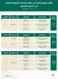 اليوم.. انطلاق أولى جلسات “ملتقى الرؤية وأثرها في تطوير الخدمات ب