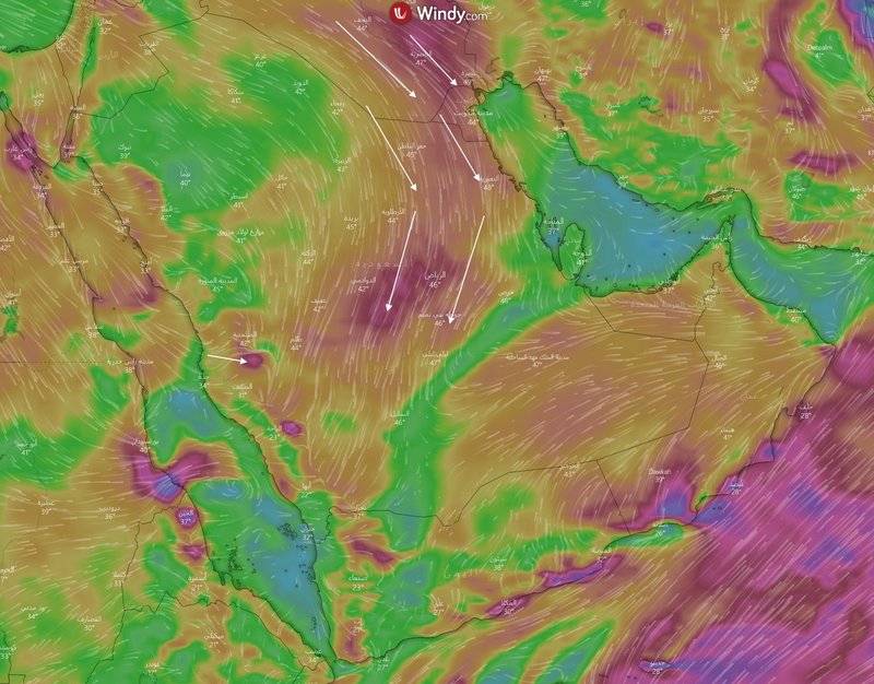 أمطار على جازان وعسير ونشاط للبوارح