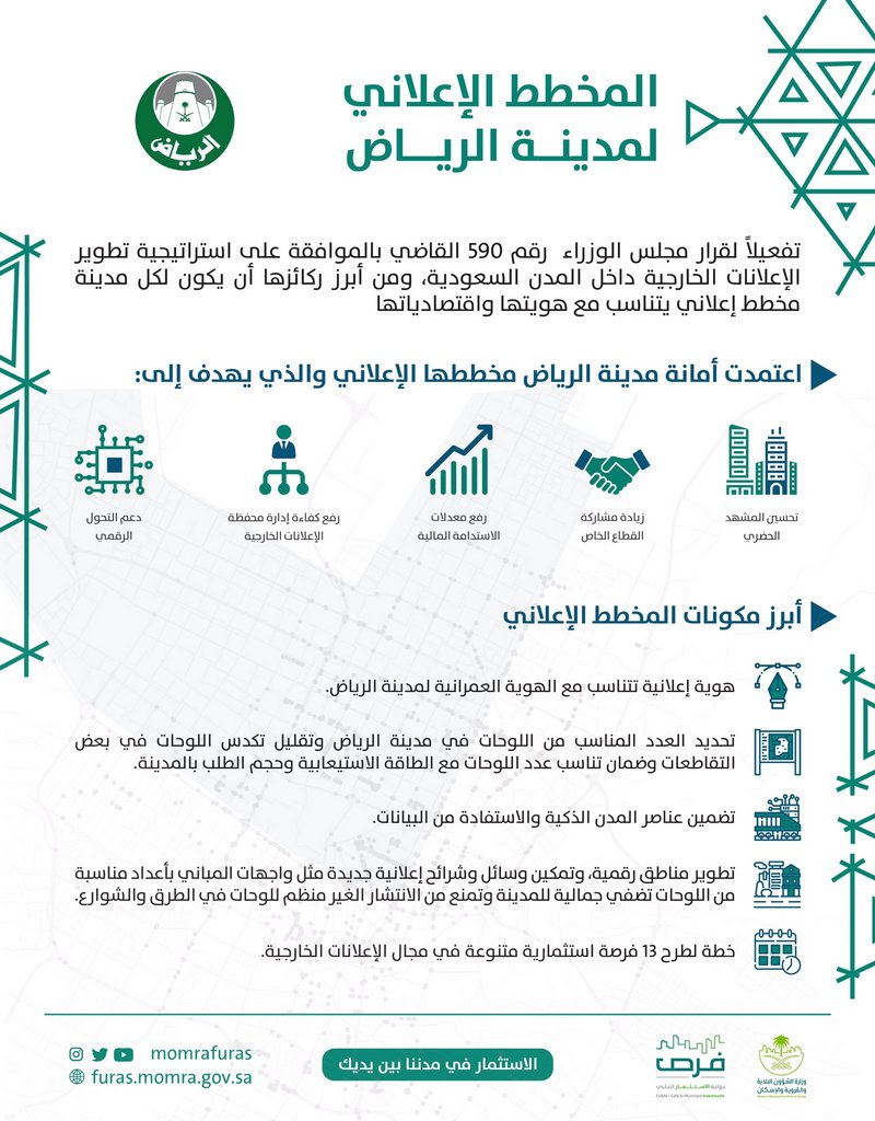 اعتماد المخطط الإعلاني لمدينة #الرياض