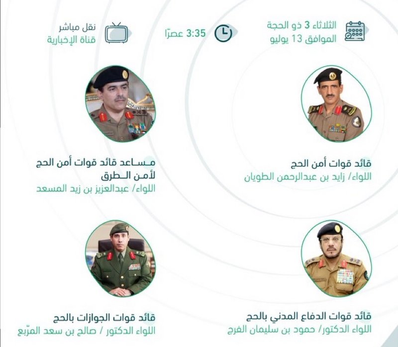 “أمن الحج” تعقد المؤتمر الصحفي الأول.. اليوم