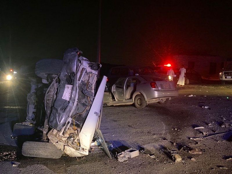 حادث تصادم وانقلاب يخلف 5 إصابات باشرها “هلال مكة”