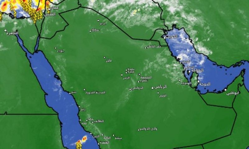 رسالة جوية من الأقمار الصناعية.. توقع أمطار محلية وعشوائية بالدما