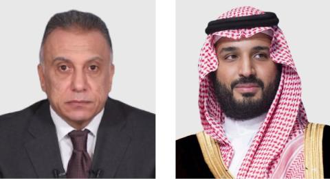 محمد بن سلمان يؤكد للكاظمي حرص السعودية على أمن العراق