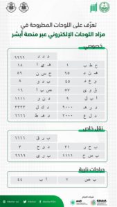 “ح ط ب 1” .. تعرّف على اللوحات المميزة المطروحة بالمزاد الإلكترون