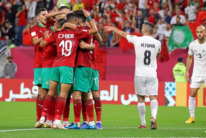 المغرب يتجاوز فلسطين برباعية.. في بطولة كأس العرب