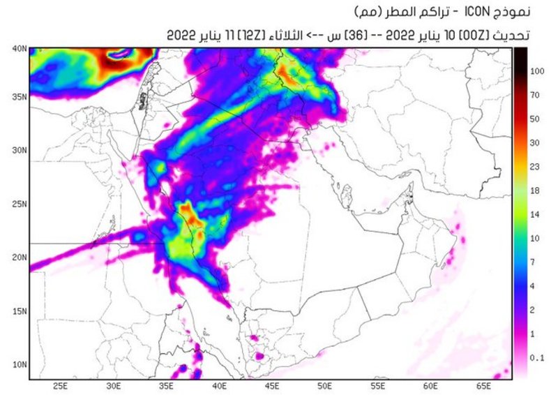 هطولات وبَرَد..”خريطة أجواء الـ 36 ساعة المقبلة” يكشفها “الحصيني”
