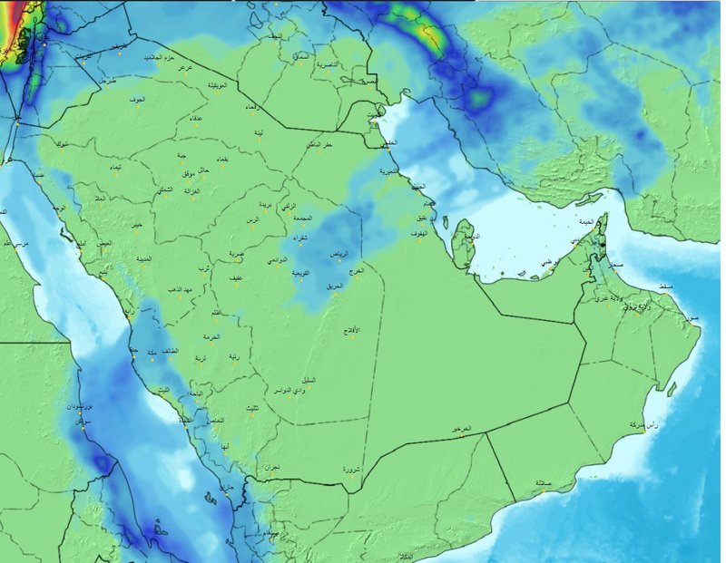 نشاط رياح من متوسطة إلى قوية على مناطق عدة بالمملكة