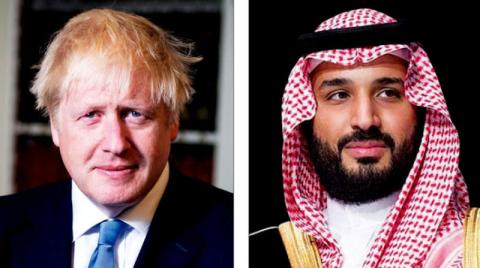 محمد بن سلمان وجونسون يبحثان مجالات التعاون الثنائي
