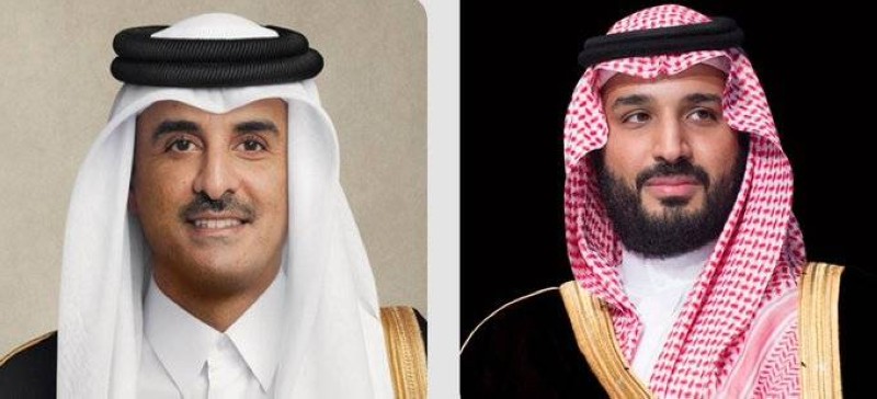 ولي العهد يتلقى اتصالاً هاتفياً من أمير قطر هنأه خلاله بقرب حلول عيد الفطر – أخبار السعودية