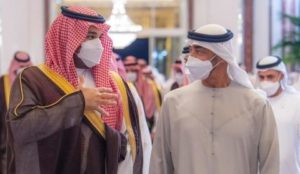 ولي العهد السعودي يعزي رئيس الإمارات في وفاة خليفة بن زايد