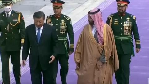 الأمير محمد بن سلمان يستقبل الرئيس الصيني في الديوان الملكي