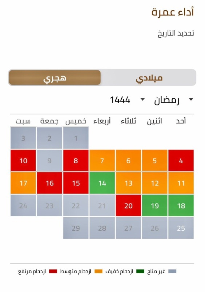 عمرة رمضان غير متاحة في 13 يوماً – أخبار السعودية