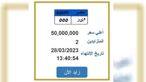 مصر: مزاد على لوحات السيارات يثير تباينات اجتماعية واقتصادية