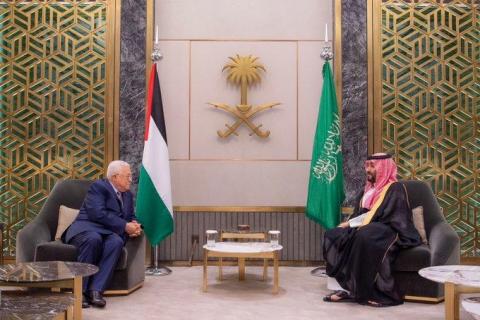 محمد بن سلمان ومحمود عباس يستعرضان مستجدات الأوضاع في الأراضي الفلسطينية