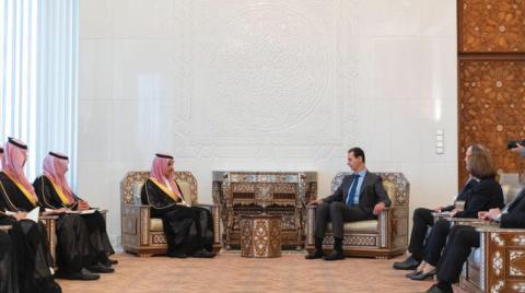 الأسد وبن فرحان يبحثان في دمشق خطوات تسوية الأزمة السورية