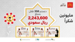 اختتام حملة ماكدونالدز الخيرية السنوية لعام 2023 بدعم 350 طفلاً من ذوي متلازمة داون بمبلغ 2,243,600 ريال – أخبار السعودية