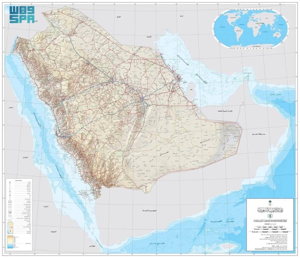 «الجيومكانية» تعلن الخارطة الرسمية للمملكة بالحدود الدولية المعتمدة عبر موقعها الإلكتروني – أخبار السعودية