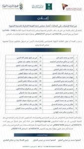 إعلان القائمة الأولية للمرشحين لعضوية مجلس إدارة غرفة المدينة للدورة القادمة – أخبار السعودية